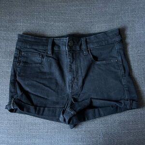 American Eagle Outfitters High Waist Black Jean Shorts
